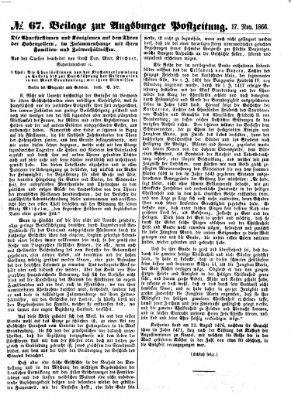 Augsburger Postzeitung Samstag 17. November 1866