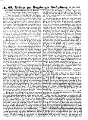 Augsburger Postzeitung Dienstag 20. November 1866