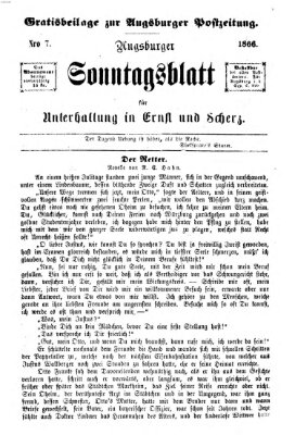 Augsburger Sonntagsblatt für Unterhaltung in Ernst und Scherz (Augsburger Postzeitung) Sonntag 18. Februar 1866