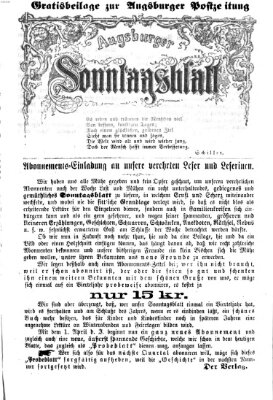 Augsburger Sonntagsblatt (Augsburger Postzeitung) Sonntag 25. März 1866