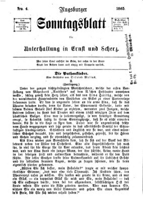 Augsburger Sonntagsblatt für Unterhaltung in Ernst und Scherz (Augsburger Postzeitung) Sonntag 29. Januar 1865