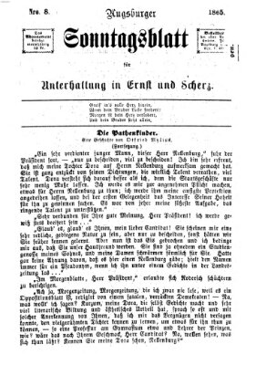 Augsburger Sonntagsblatt für Unterhaltung in Ernst und Scherz (Augsburger Postzeitung) Sonntag 26. Februar 1865