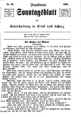 Augsburger Sonntagsblatt für Unterhaltung in Ernst und Scherz (Augsburger Postzeitung) Sonntag 23. Juli 1865