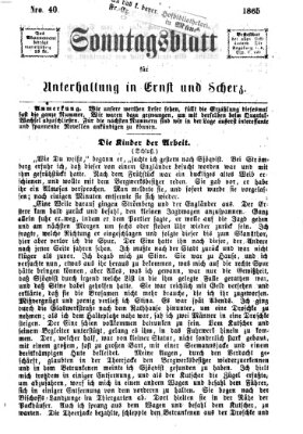 Augsburger Sonntagsblatt für Unterhaltung in Ernst und Scherz (Augsburger Postzeitung) Sonntag 8. Oktober 1865