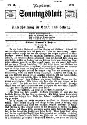 Augsburger Sonntagsblatt für Unterhaltung in Ernst und Scherz (Augsburger Postzeitung) Sonntag 5. November 1865