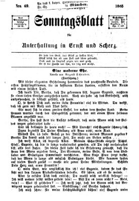 Augsburger Sonntagsblatt für Unterhaltung in Ernst und Scherz (Augsburger Postzeitung) Sonntag 10. Dezember 1865