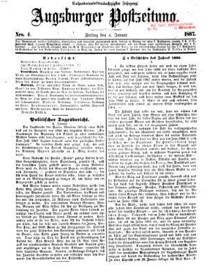 Augsburger Postzeitung Freitag 4. Januar 1867