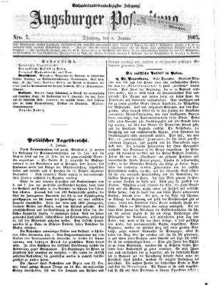 Augsburger Postzeitung Dienstag 8. Januar 1867