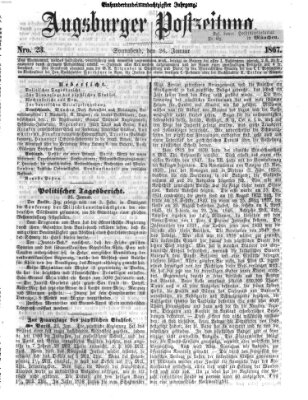 Augsburger Postzeitung Samstag 26. Januar 1867