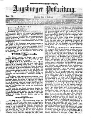 Augsburger Postzeitung Freitag 1. Februar 1867