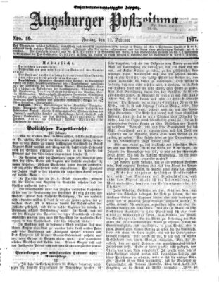 Augsburger Postzeitung Freitag 22. Februar 1867