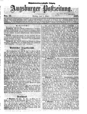 Augsburger Postzeitung Freitag 1. März 1867