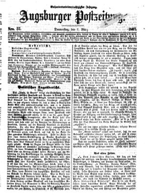 Augsburger Postzeitung Donnerstag 7. März 1867