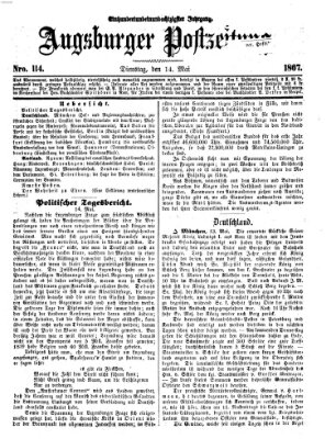 Augsburger Postzeitung Dienstag 14. Mai 1867