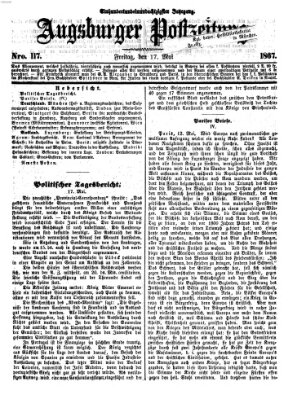 Augsburger Postzeitung Freitag 17. Mai 1867