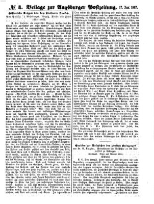 Augsburger Postzeitung Donnerstag 17. Januar 1867