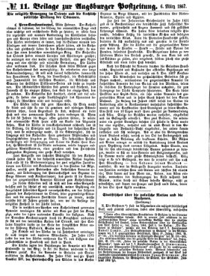 Augsburger Postzeitung Mittwoch 6. März 1867