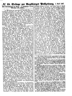 Augsburger Postzeitung Freitag 5. April 1867