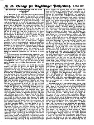 Augsburger Postzeitung Mittwoch 1. Mai 1867