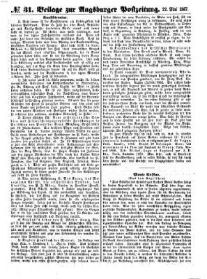 Augsburger Postzeitung Mittwoch 22. Mai 1867