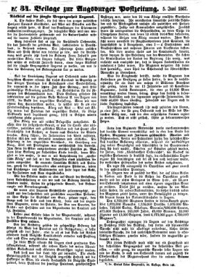 Augsburger Postzeitung Mittwoch 5. Juni 1867