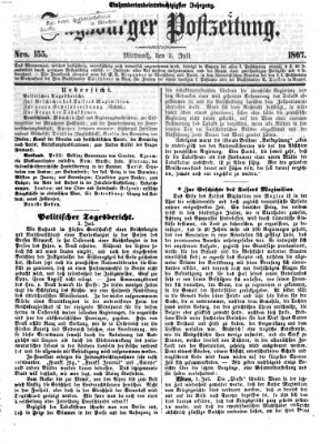 Augsburger Postzeitung Mittwoch 3. Juli 1867