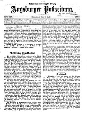 Augsburger Postzeitung Samstag 6. Juli 1867