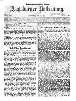 Augsburger Postzeitung Donnerstag 11. Juli 1867