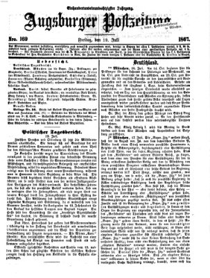 Augsburger Postzeitung Freitag 19. Juli 1867