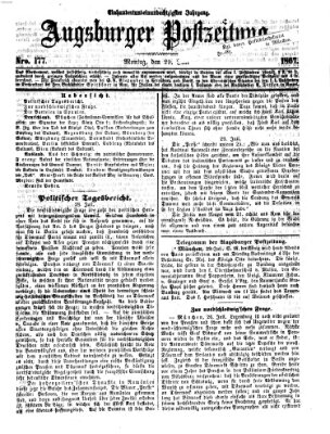 Augsburger Postzeitung Montag 29. Juli 1867