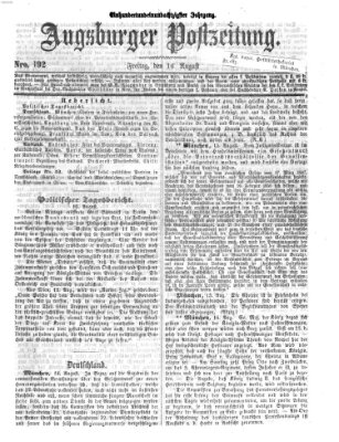 Augsburger Postzeitung Freitag 16. August 1867