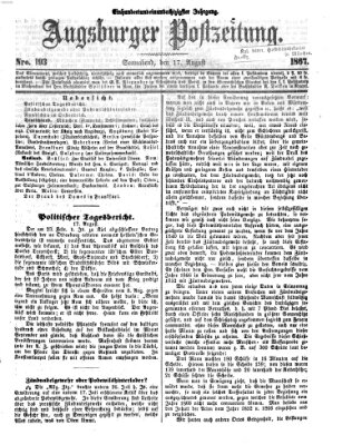 Augsburger Postzeitung Samstag 17. August 1867