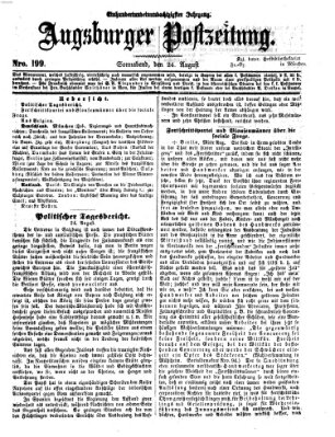 Augsburger Postzeitung Samstag 24. August 1867