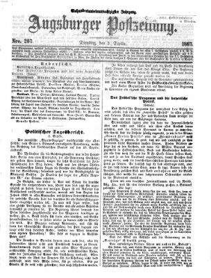 Augsburger Postzeitung Dienstag 3. September 1867