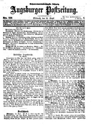 Augsburger Postzeitung Mittwoch 25. September 1867