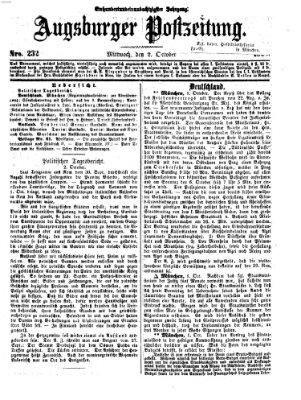 Augsburger Postzeitung Mittwoch 2. Oktober 1867