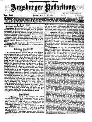 Augsburger Postzeitung Freitag 11. Oktober 1867