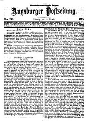 Augsburger Postzeitung Dienstag 15. Oktober 1867