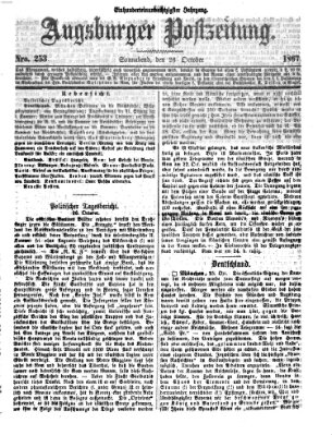 Augsburger Postzeitung Samstag 26. Oktober 1867