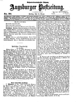 Augsburger Postzeitung Freitag 13. Dezember 1867