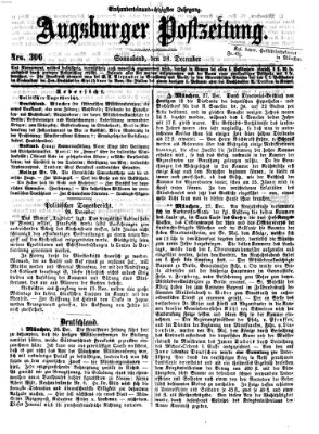 Augsburger Postzeitung Samstag 28. Dezember 1867