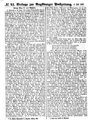 Augsburger Postzeitung Donnerstag 4. Juli 1867