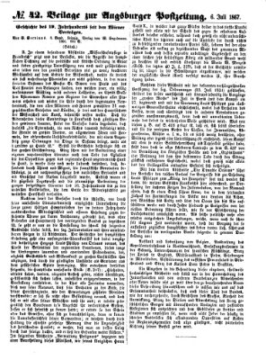 Augsburger Postzeitung Samstag 6. Juli 1867