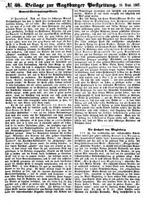 Augsburger Postzeitung Mittwoch 18. September 1867