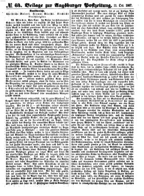 Augsburger Postzeitung Freitag 11. Oktober 1867