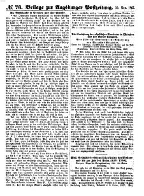 Augsburger Postzeitung Samstag 30. November 1867