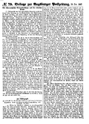 Augsburger Postzeitung Samstag 28. Dezember 1867