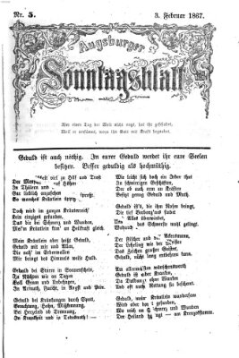 Augsburger Sonntagsblatt (Augsburger Postzeitung) Sonntag 3. Februar 1867