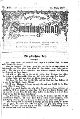 Augsburger Sonntagsblatt (Augsburger Postzeitung) Sonntag 10. März 1867