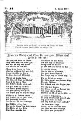 Augsburger Sonntagsblatt (Augsburger Postzeitung) Sonntag 7. April 1867